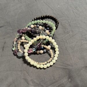 Elegant Multi-Color Beaded Bracelet Set